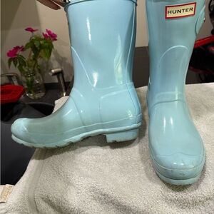 Hunter Sky Blue Waterproof Boots